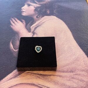 925 Silver Blue Heart Charm